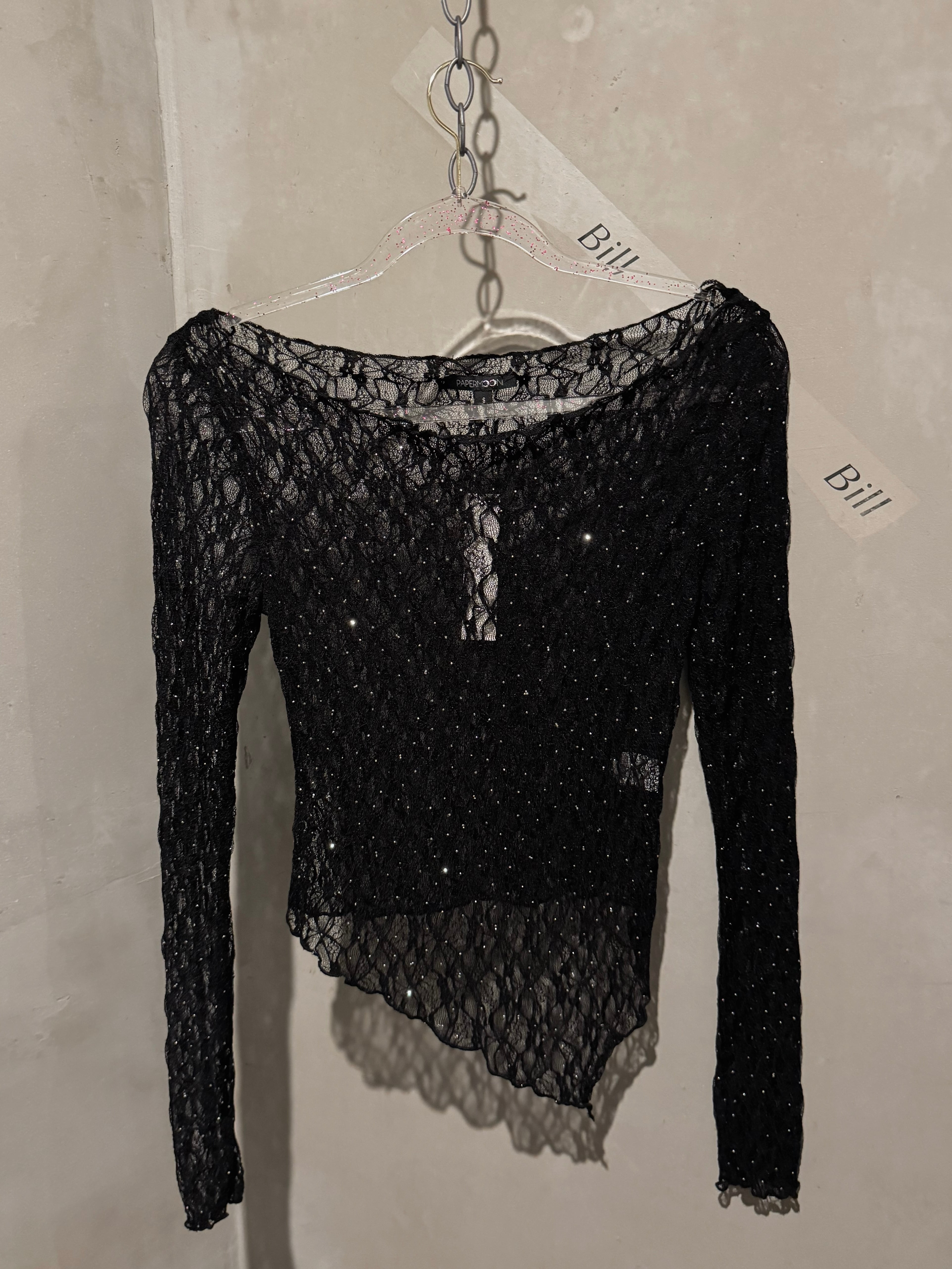 kirakira lace asymmetry off shoulder