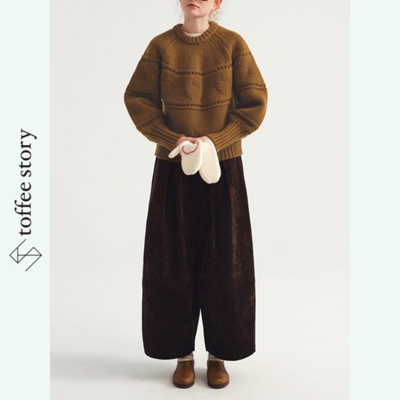 【２color】灯りのリズムで編む林檎のニット《P0315》