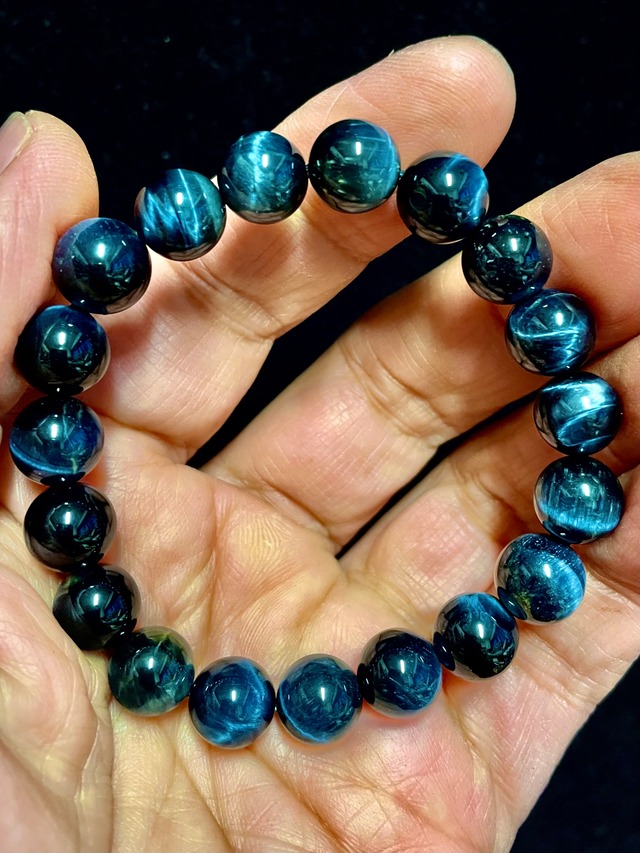 5) 精神と感情のバランス「ブルータイガーアイ」ブレスレット10mm