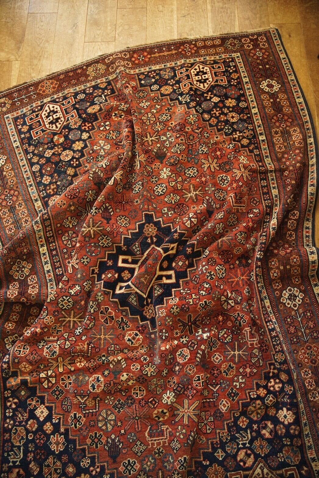 1031 -Antique Khamse rug | 手織りのヴィンテージラグ専門店 | Bahr