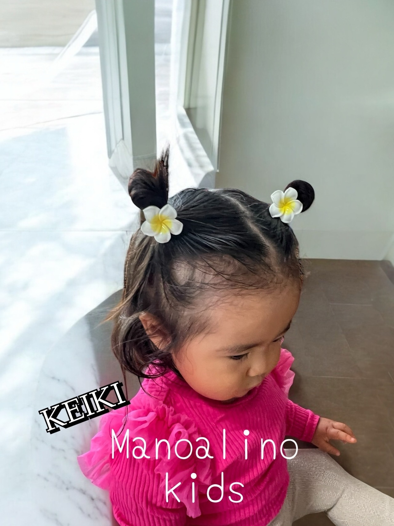 2本Set【KEIKI】Manoalino kids Hawaiian hair accessory(キッズハワイアンヘアゴム)