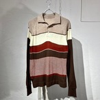 70~80s Unknown L/S Knit Polo