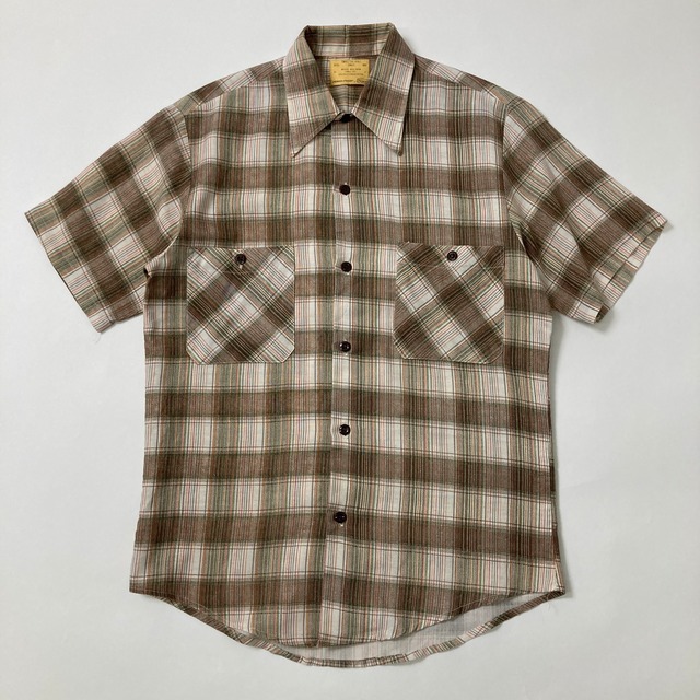 【Used】70s Sears Check Shirt S/S