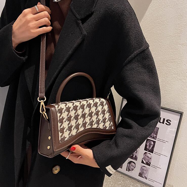 台形ミニショルダーバッグ（千鳥柄/ヒョウ柄） No.01546 | 10pm 