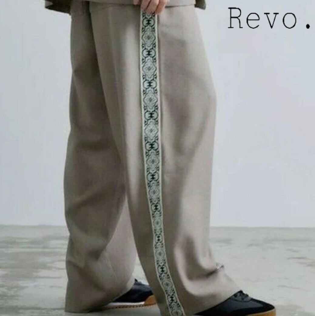 revo.ジオメラインテープイージーパンツ