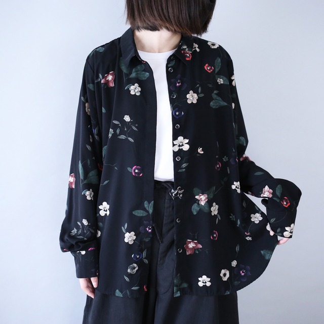 flower art pattern fry-front minimal mode shirt