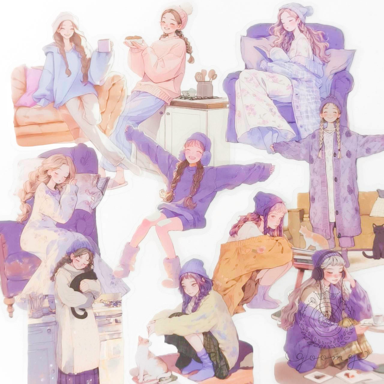 イラストシール Warm Winter 2 <S1165>