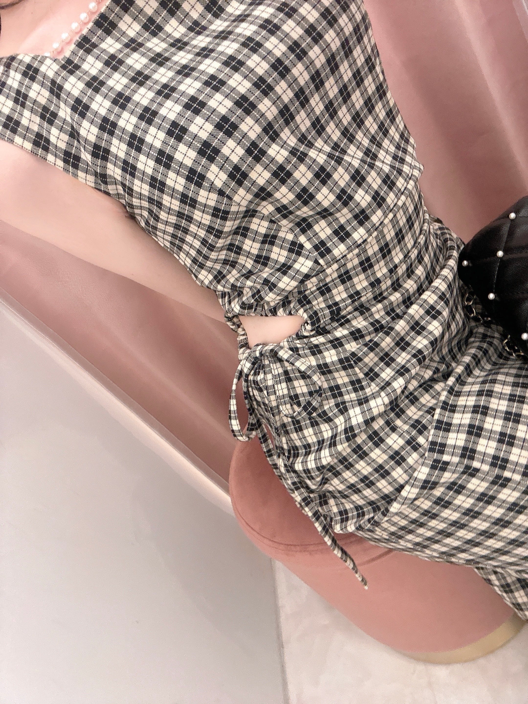 original】POMME charm side ribbon onepiece | POMME d'amour original】POMME charm side ribbon onepiece | POMME d'amour