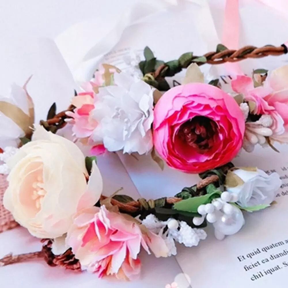 ネコさん用花冠アクセサリー