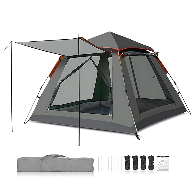 【新着商品】binoa テント ワンタッチテント 3～4人用 全景天窓 ダブルド binoa テント ワンタッチテント 3～4人用 全景天窓 ダブルドア・窓