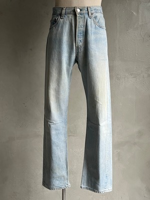 MADE in USA "Levi's 501" ハイフェードリペアデニムパンツ