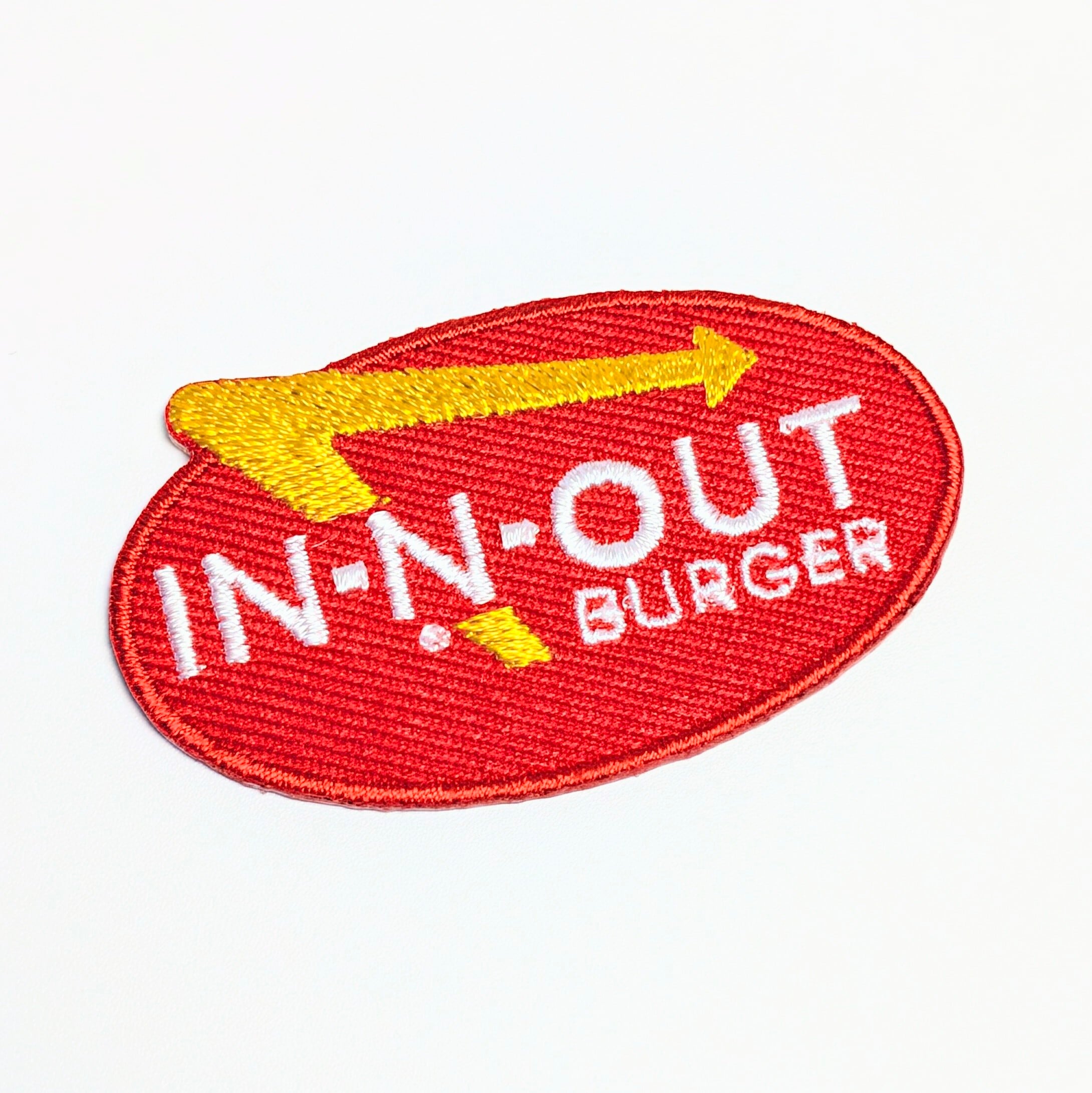 送料無料! ★刺繍アイロンワッペン★【 In-N-Out Burger( インアンドアウトバーガー、イナウト バーガー )】 〚アメリカン雑貨 アメトイ〛