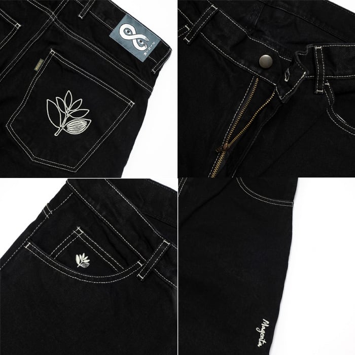 マゼンタスケートボードデニムブラック MAGENTA ATELIER DENIM PANTS BLACK BLUE マゼンタ デニム