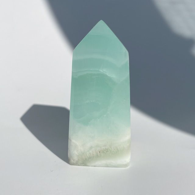 【高品質】カリビアンブルーカルサイト タワー01◇ Caribbian Blue Calcite ◇天然石・鉱物・パワーストーン