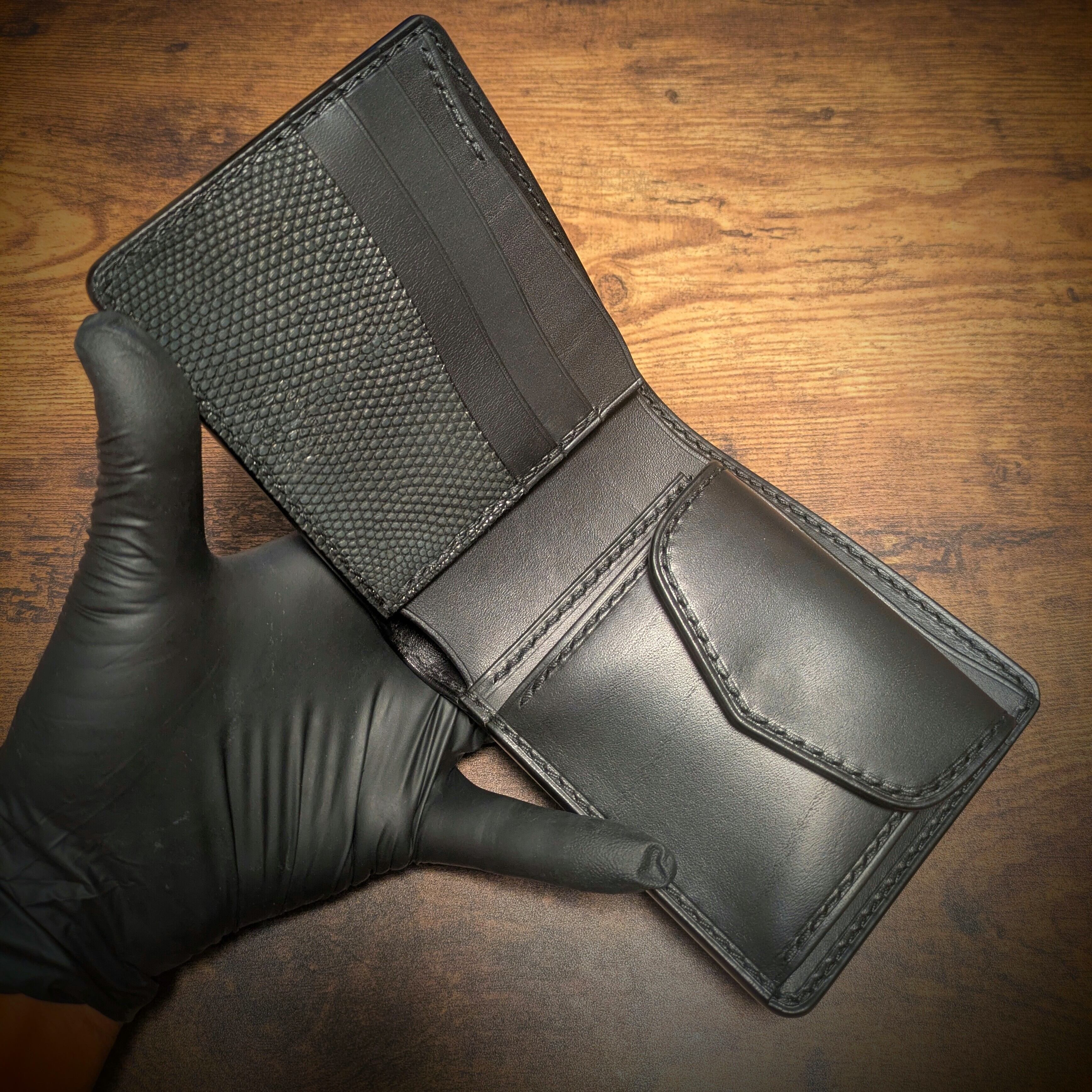 ハーフウォレット ヌバックリザード～Billfold wallet nubuck lizard