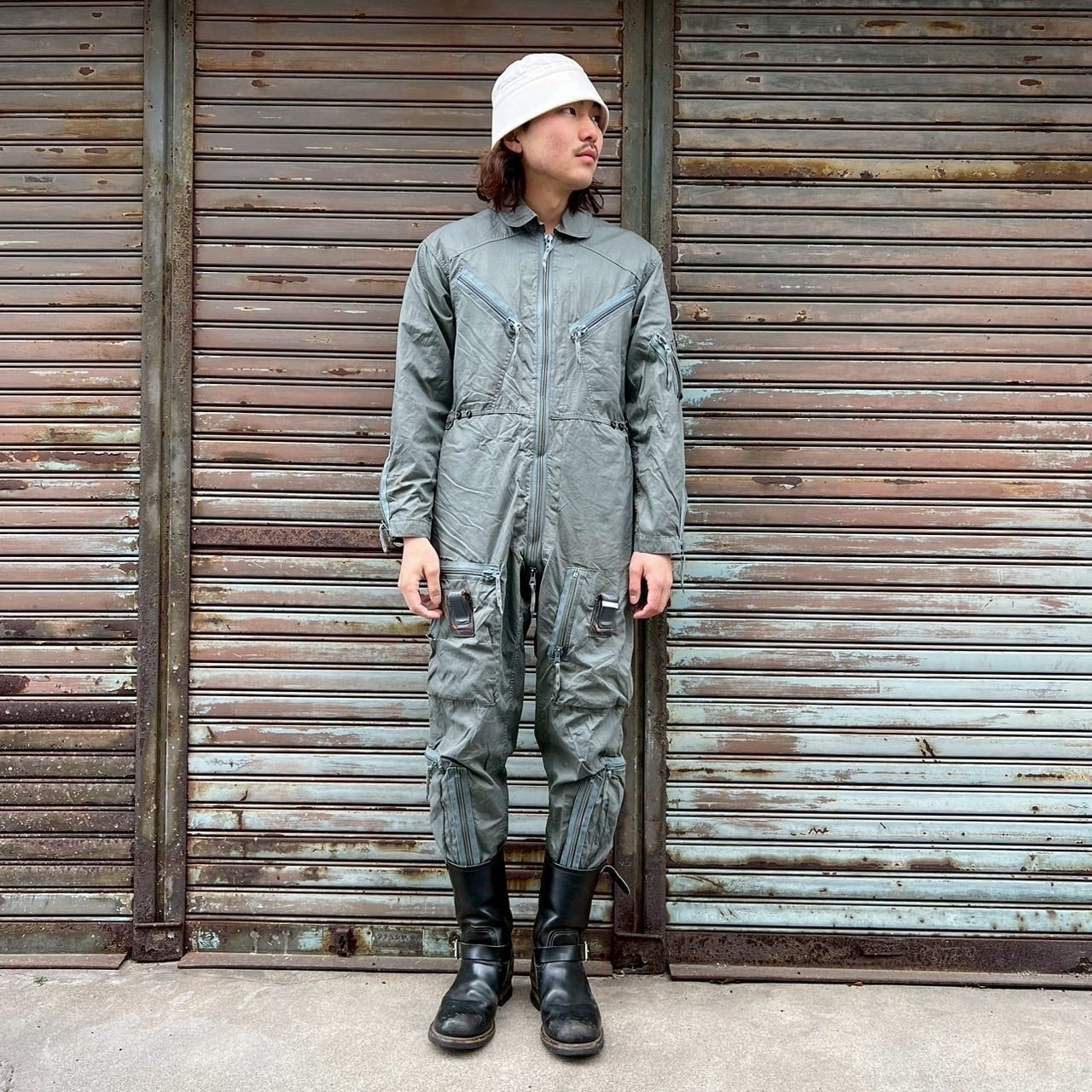 60s Germany Army ドイツ連邦軍 実物 サマーフライトスーツ グレー M
