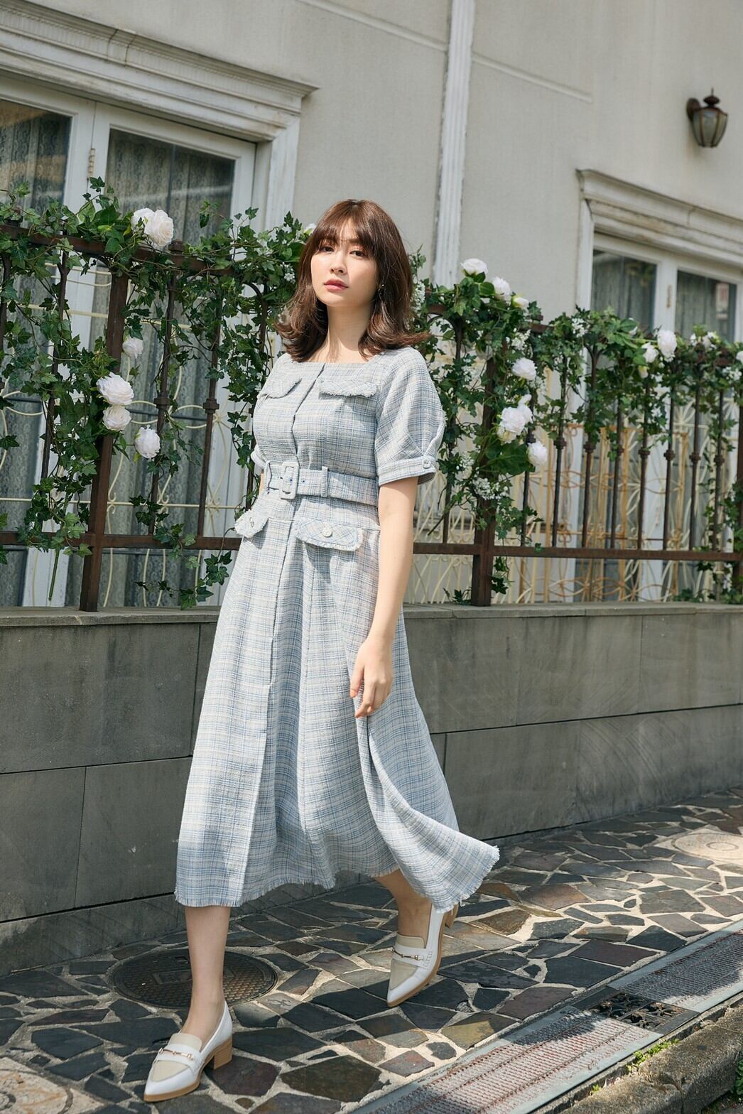 herlipto Classic Tweed Belted Dressハーリップトゥ