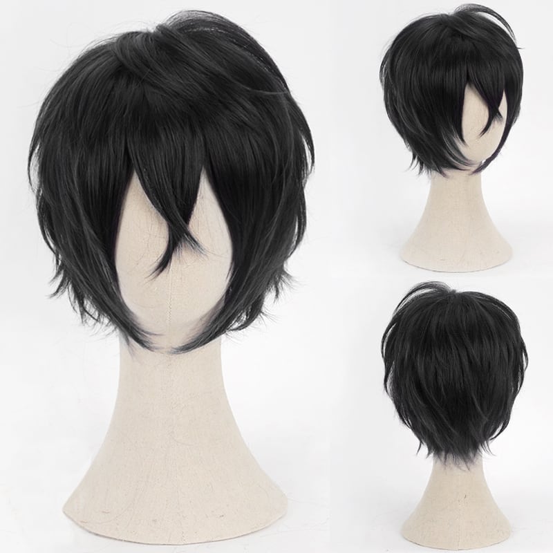 コスプレ耐熱ウィッグ 汎用カラー ブラック ショートウィッグ ☆銀魂