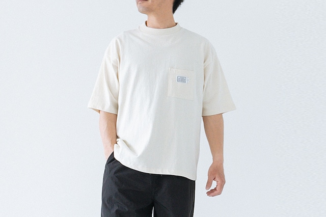 RECYCLE OLD COTTON JERSEY - CREW NECK POCKET TEE : リサイクルオールドコットン天竺 - クルーネックポケットTEE