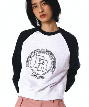 [PRENDA] PR UNITED CROP RAGLAN SWEATSHIRT HEATHER GRAY