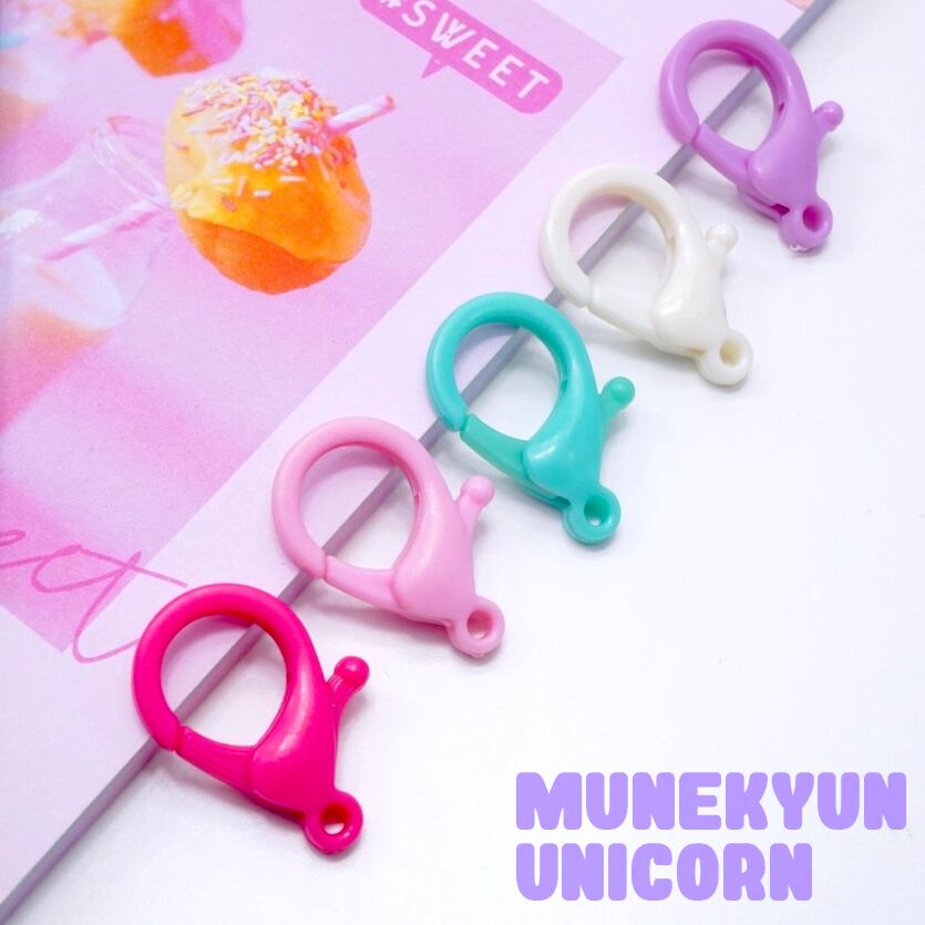 O175【30個セット】プラスチック カニカンS 30個セット | デコパーツと