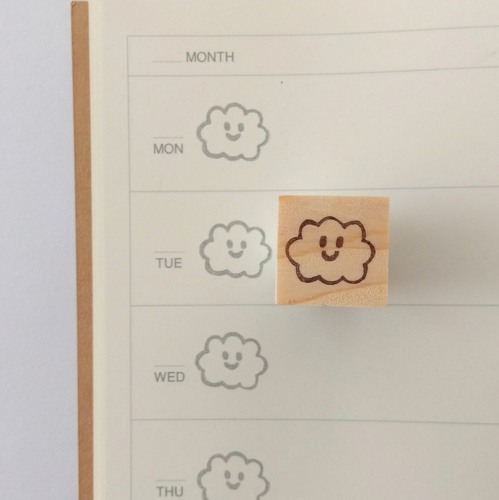 ニッコリマークの付いた消しゴム