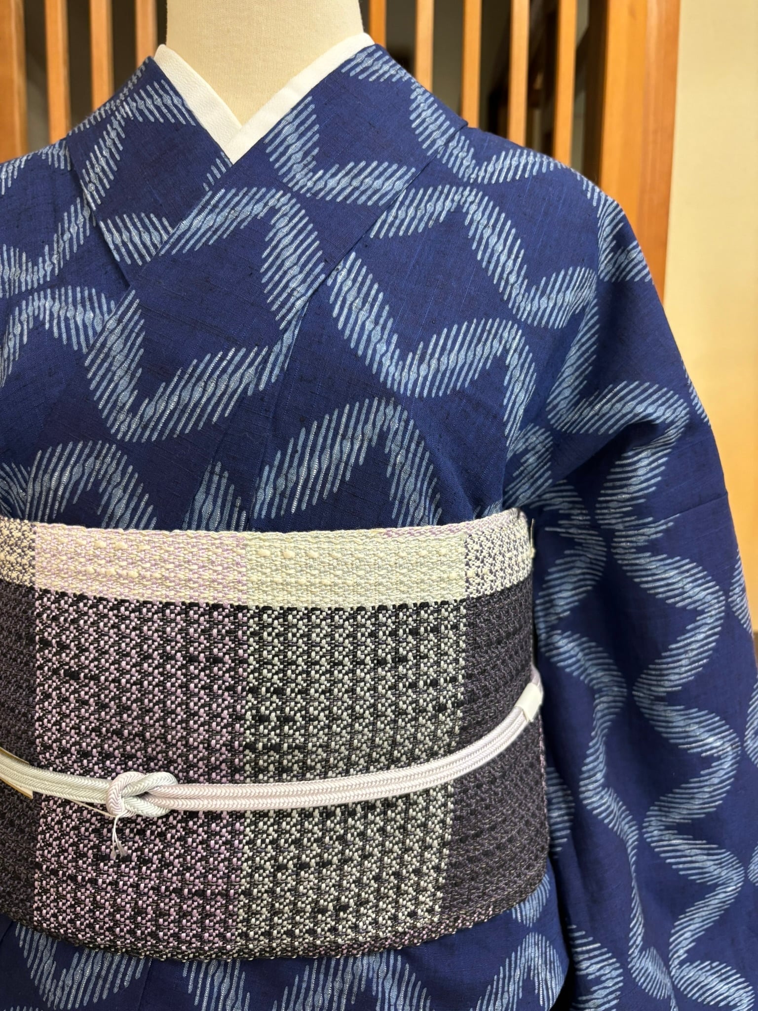 竺仙風　浴衣　仕立上がり　綿紬　芝草に蛍 芝草に蛍 | 着物たまおかぁちゃん