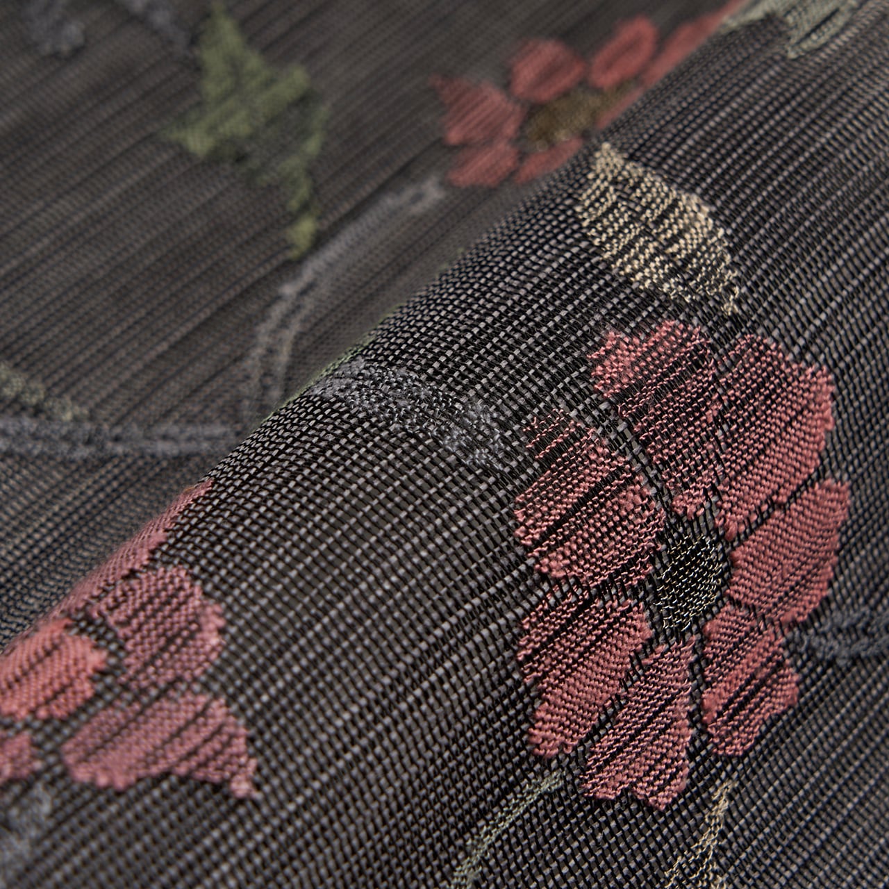 花唐草の模様 すくい織 夏八寸名古屋帯【中古】 | かわの屋