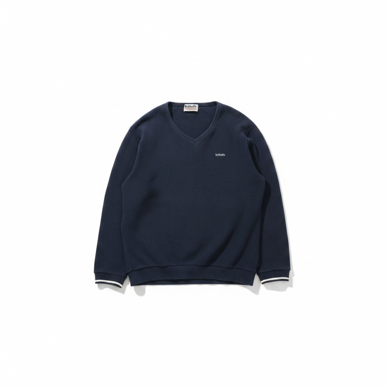 90s bitch skateboards V-Neck Rib Knit