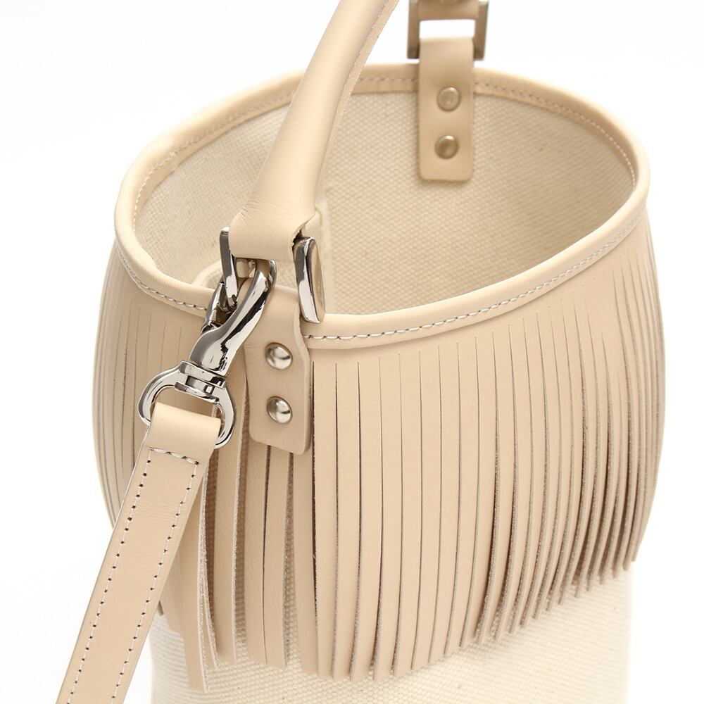 Fringe Bucket Bag/ivory | ayako
