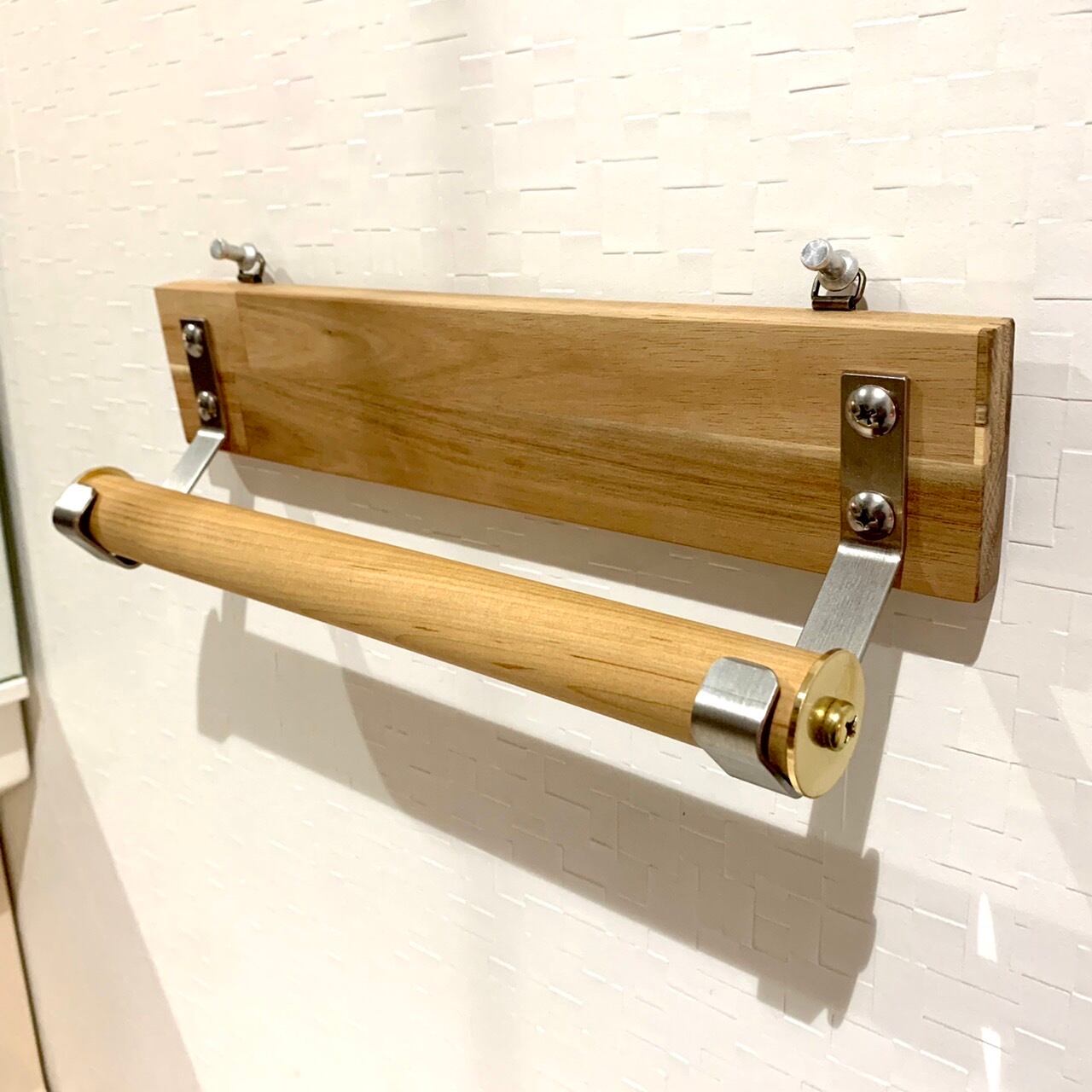 賃貸OK]◎ステンレス使用◎☆タオル掛け☆ウォールシェルフ タオル