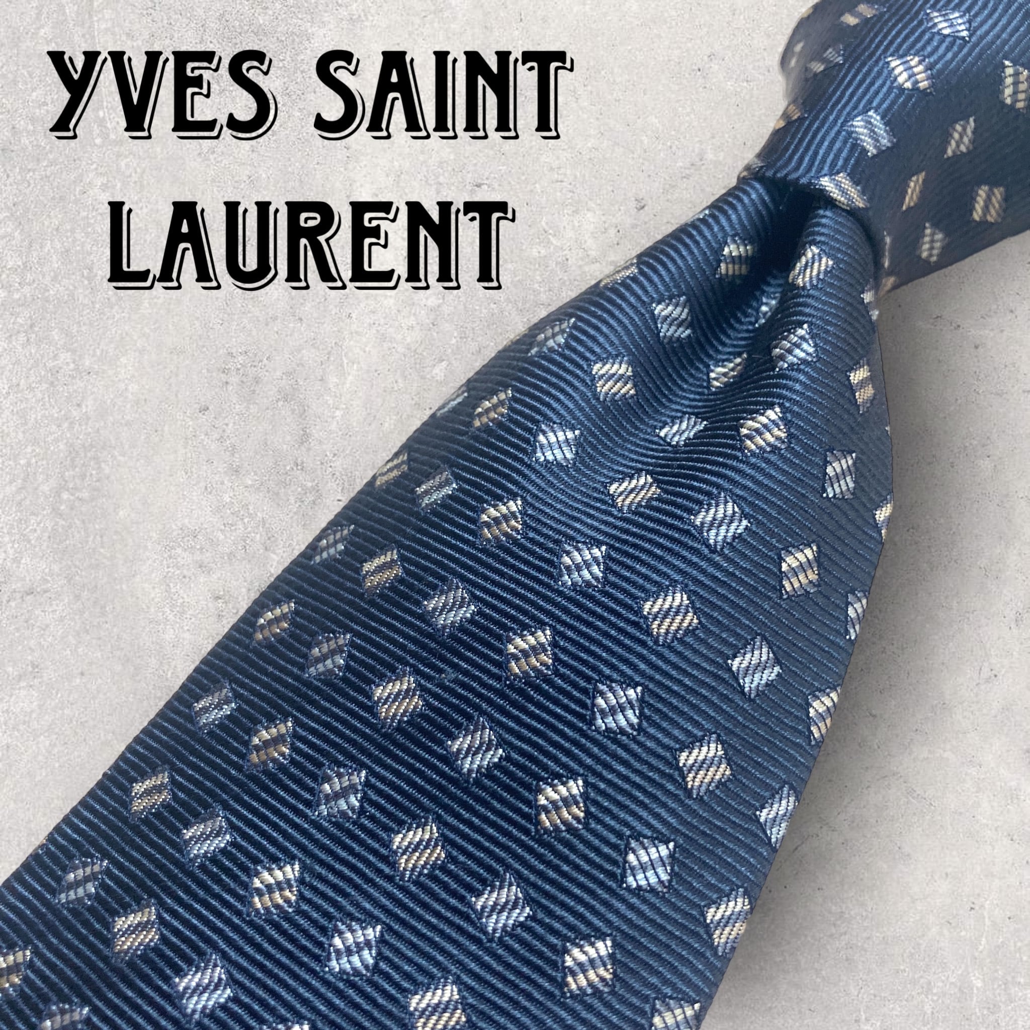 Yves Saint Laurent イブサンローラン パネル柄 格子柄 ドット柄 