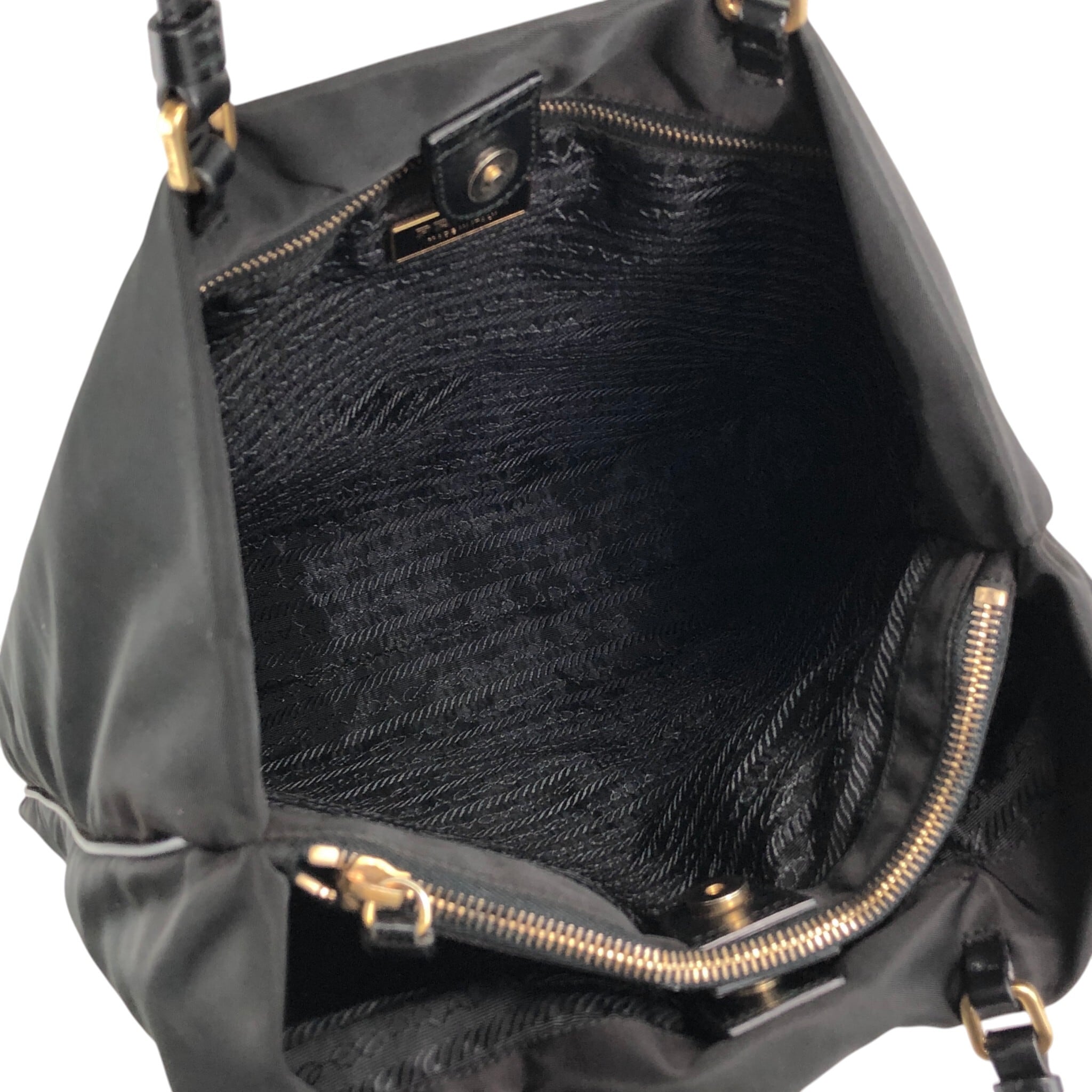 PRADA プラダ ハンドバッグ ブラック トライアングルロゴ ナイロン