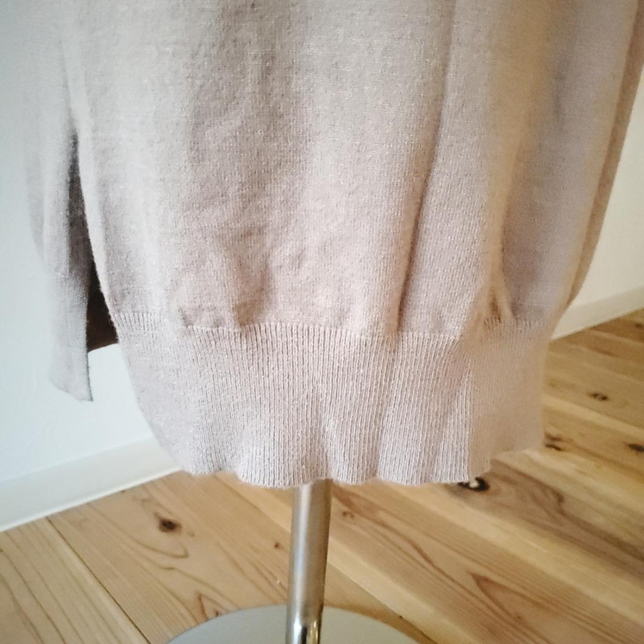 【USED】春ファッション　ベージュロングワンピース　美品