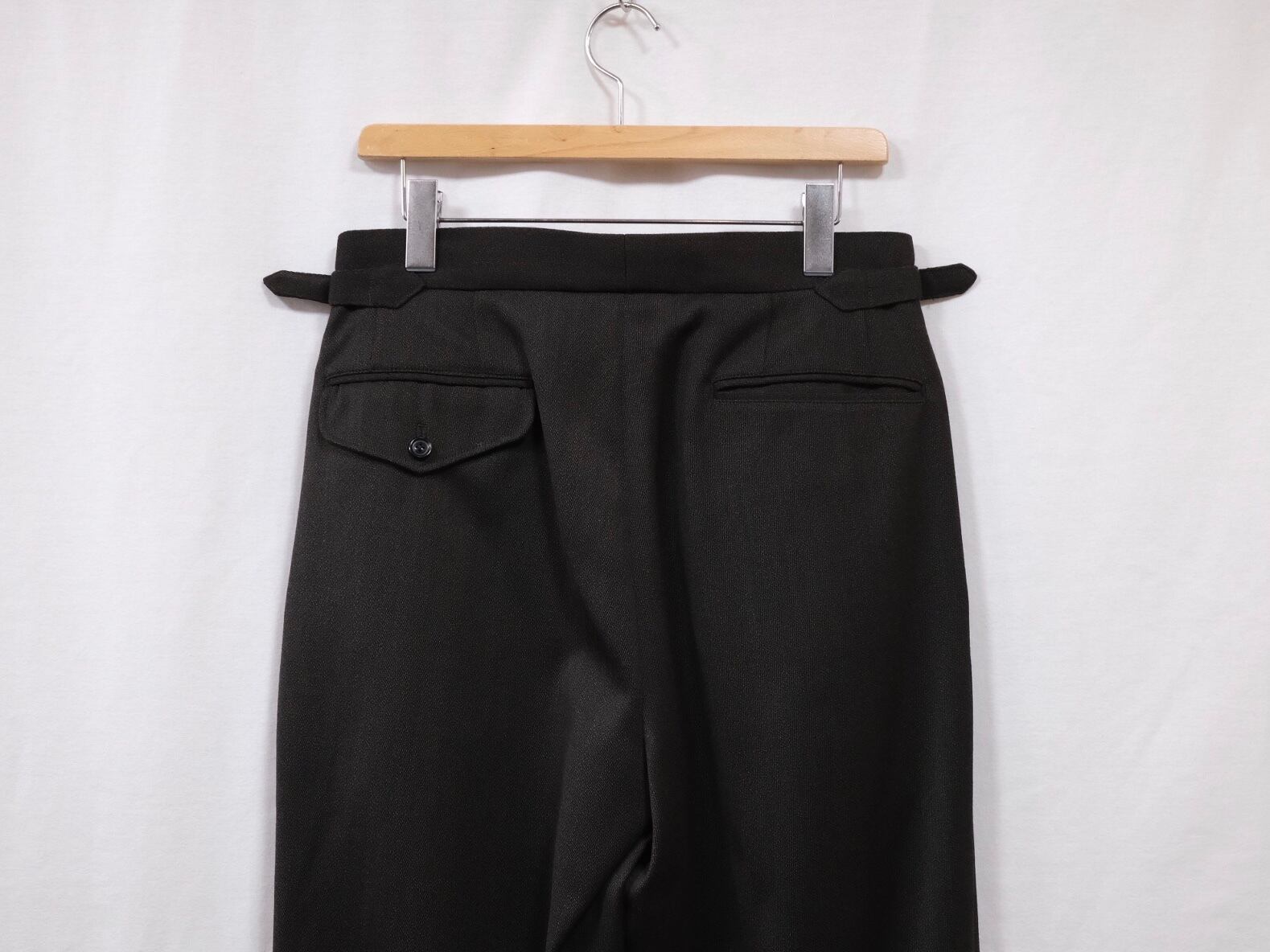ULTERIOR” MELANGE WOOL GABARDINE WIDE TROUSERS MELANGE BROWN
