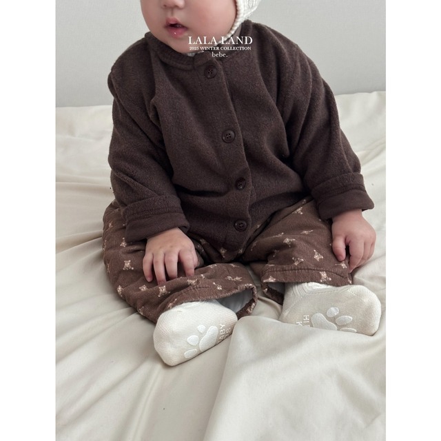 《予約》lala land ¨ bebe) peach lappa cardigan