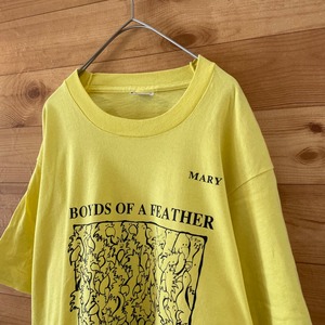 【FRUIT OF THE LOOM】90s USA製 鳥 Tシャツ イラスト Lサイズ シングルステッチ ビンテージ us古着