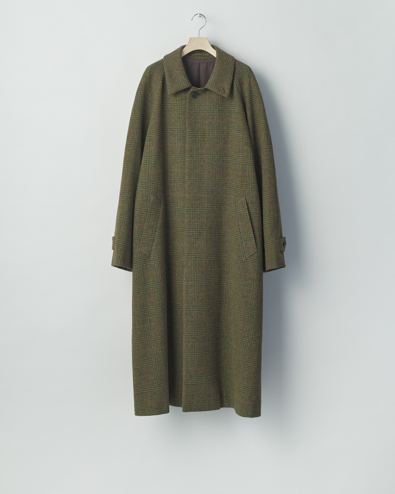 ssstein "BRITISH TWEED RAGLAN SLEEVE BALMACAAN COAT〔TWEED CHECK〕"
