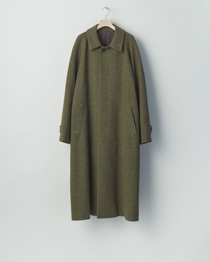 ssstein "BRITISH TWEED RAGLAN SLEEVE BALMACAAN COAT〔TWEED CHECK〕"