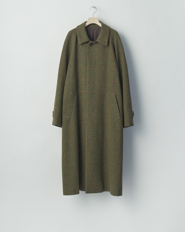 ssstein "BRITISH TWEED RAGLAN SLEEVE BALMACAAN COAT〔TWEED CHECK〕"