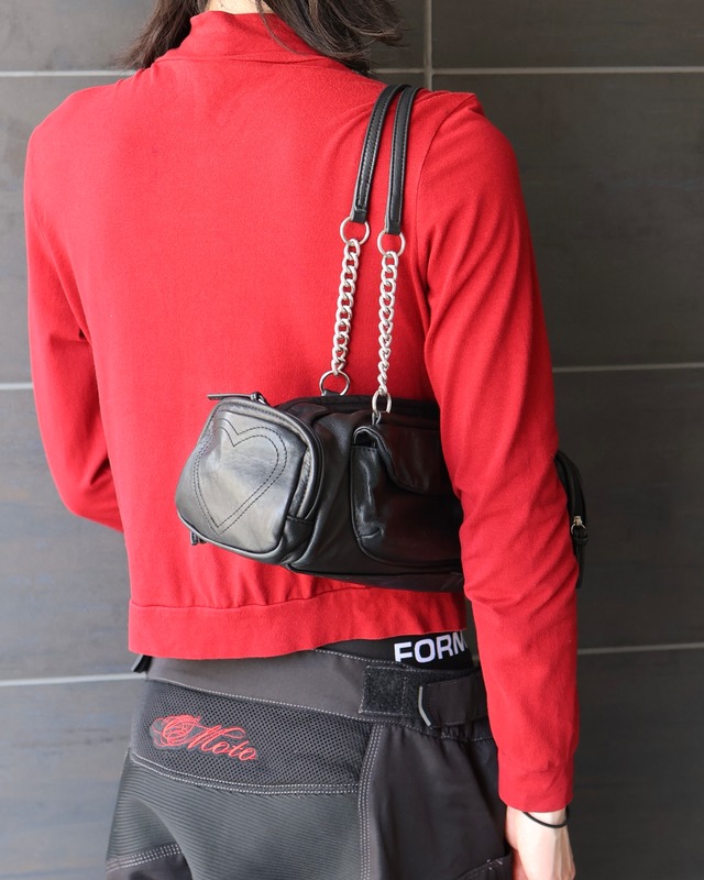 Chain shoulder rectangular bag