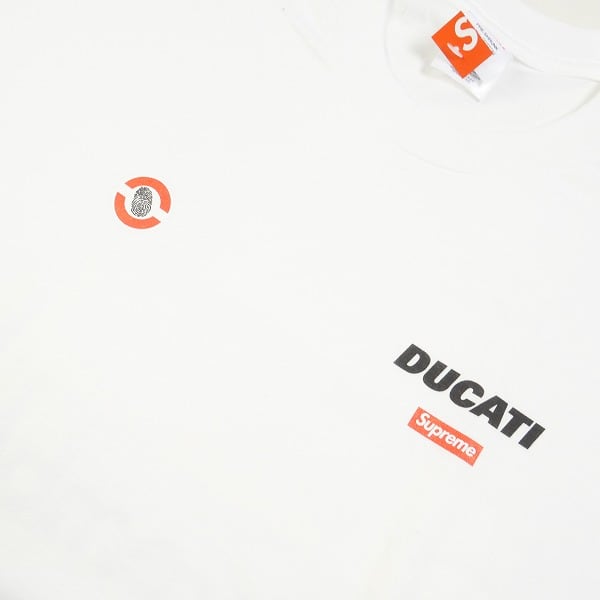 Size【XL】 SUPREME シュプリーム ×Ducati 24SS Logos Tee White T