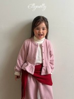 【 ELLY MOLLY / 予約 】Snowflake angora frill cardigan