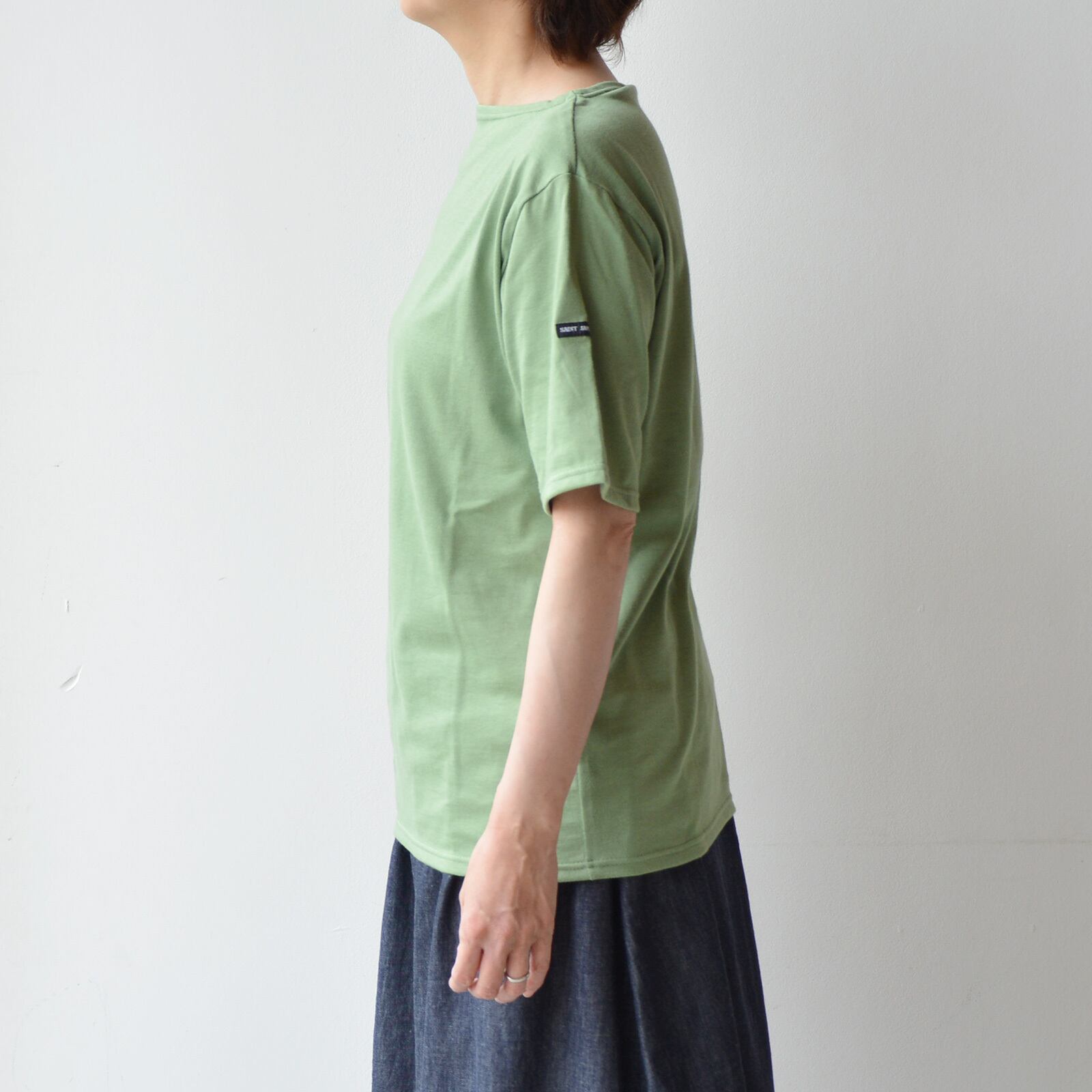 セントジェームス SAINT JAMES 薄手無地シャツ半袖(PIRIAC)AMANDE