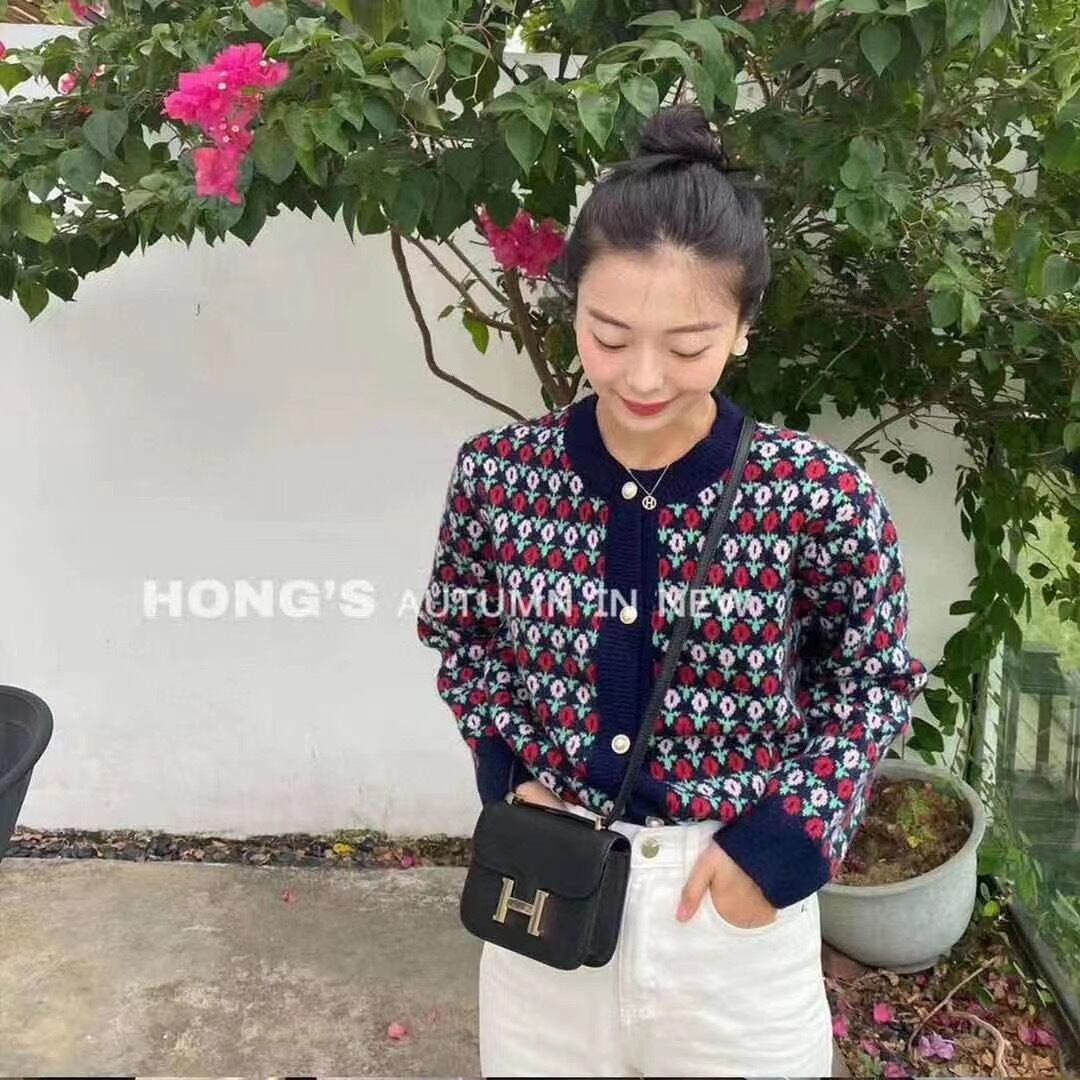 花柄カーディガン