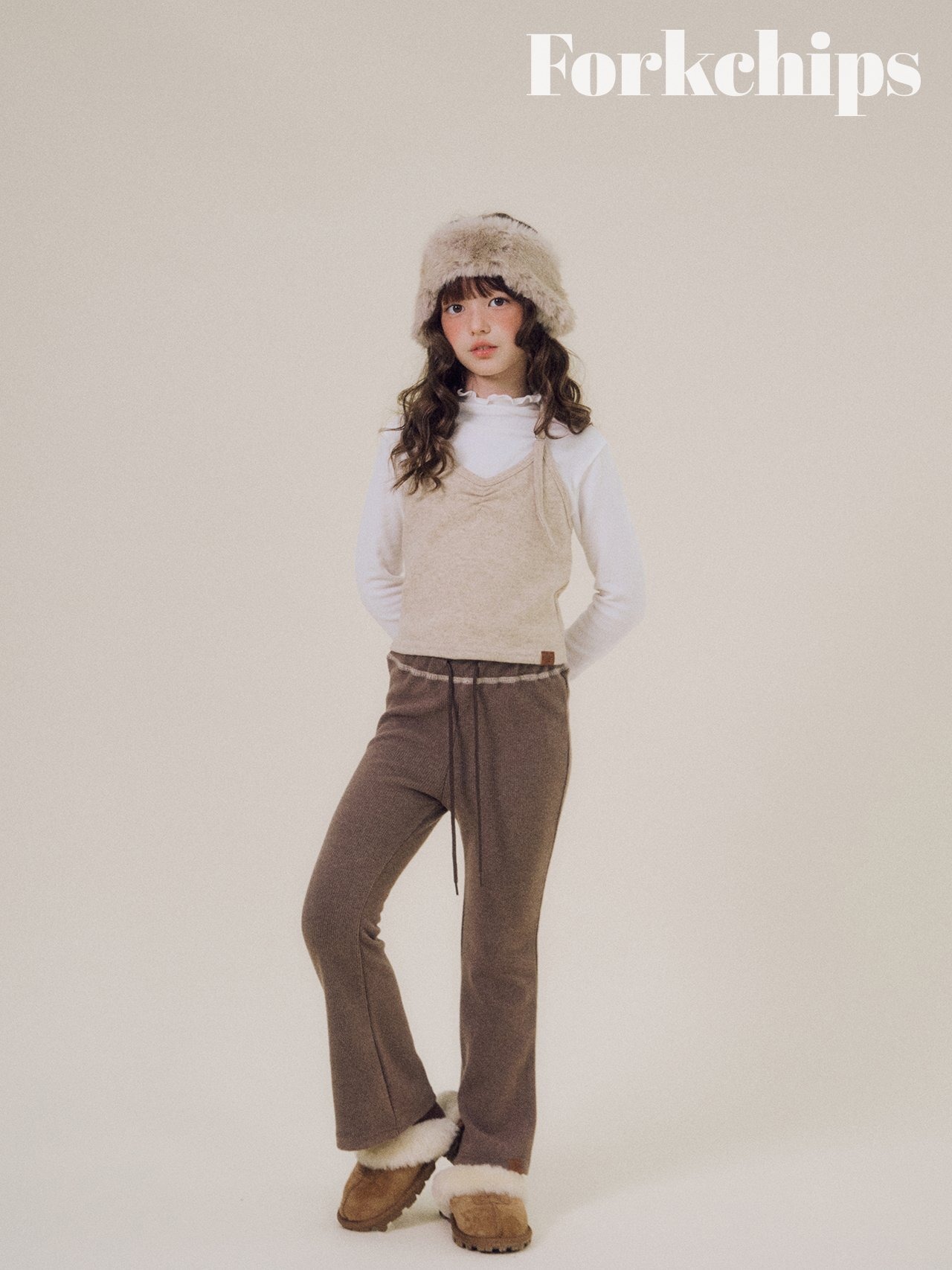 FORK CHIPS［取寄］latte flare leggings 26winter