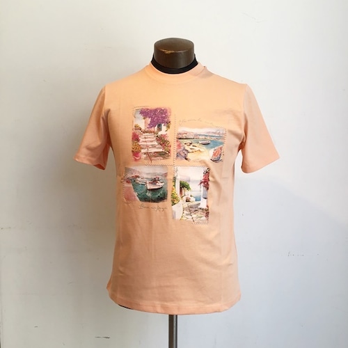 SSEINSE(センス)刺繍＆プリントTシャツ/ピンク