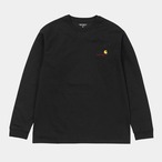 Carhartt (カーハート) L/S AMERICAN SCRIPT T-SHIRT - BLACK