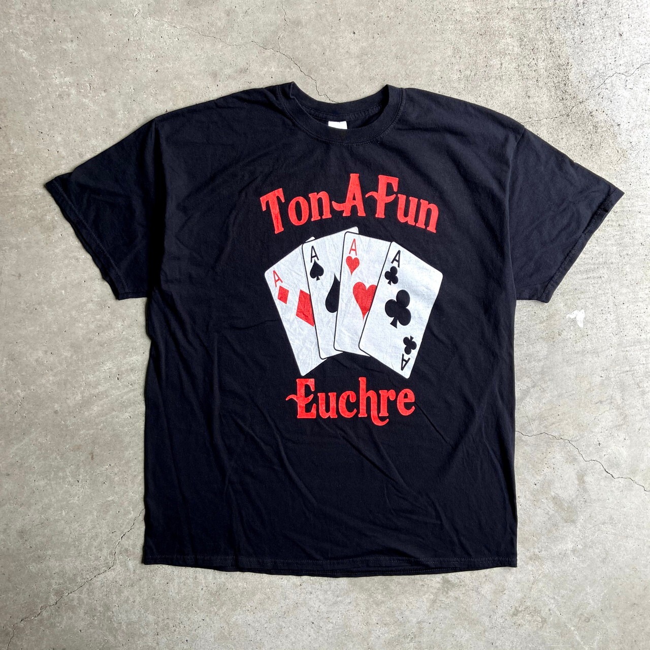 トランプ ユーカー ファニープリントTシャツ メンズXL 古着 ブラック 