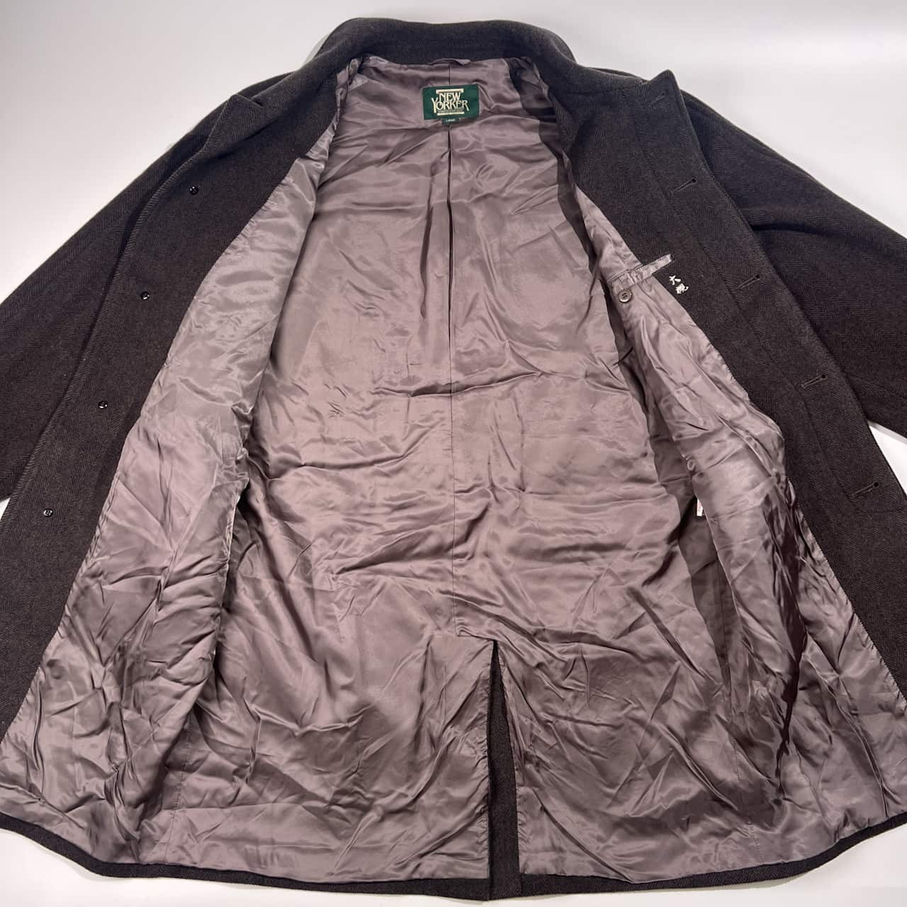 NEWYORKER ニューヨーカー ヘリンボーン ステンカラー コート L/メンズ